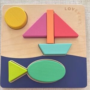 LOVEVERY Dual Size Colorful Wooden Puzzle for Kids